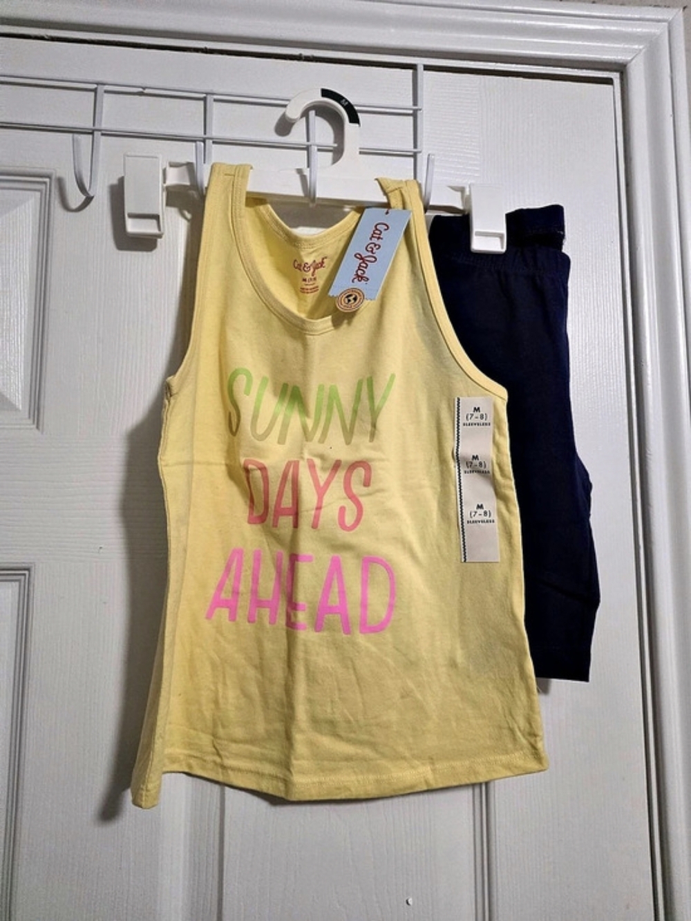 Cat & Jack Sunny Days Ahead Graphic Tank Top & Shorts Set, Girls Medium